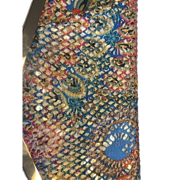 Gunne Sax Jessica McClintock Evening Bag Clutch Envelope boho embroidered - Picture 7 of 8